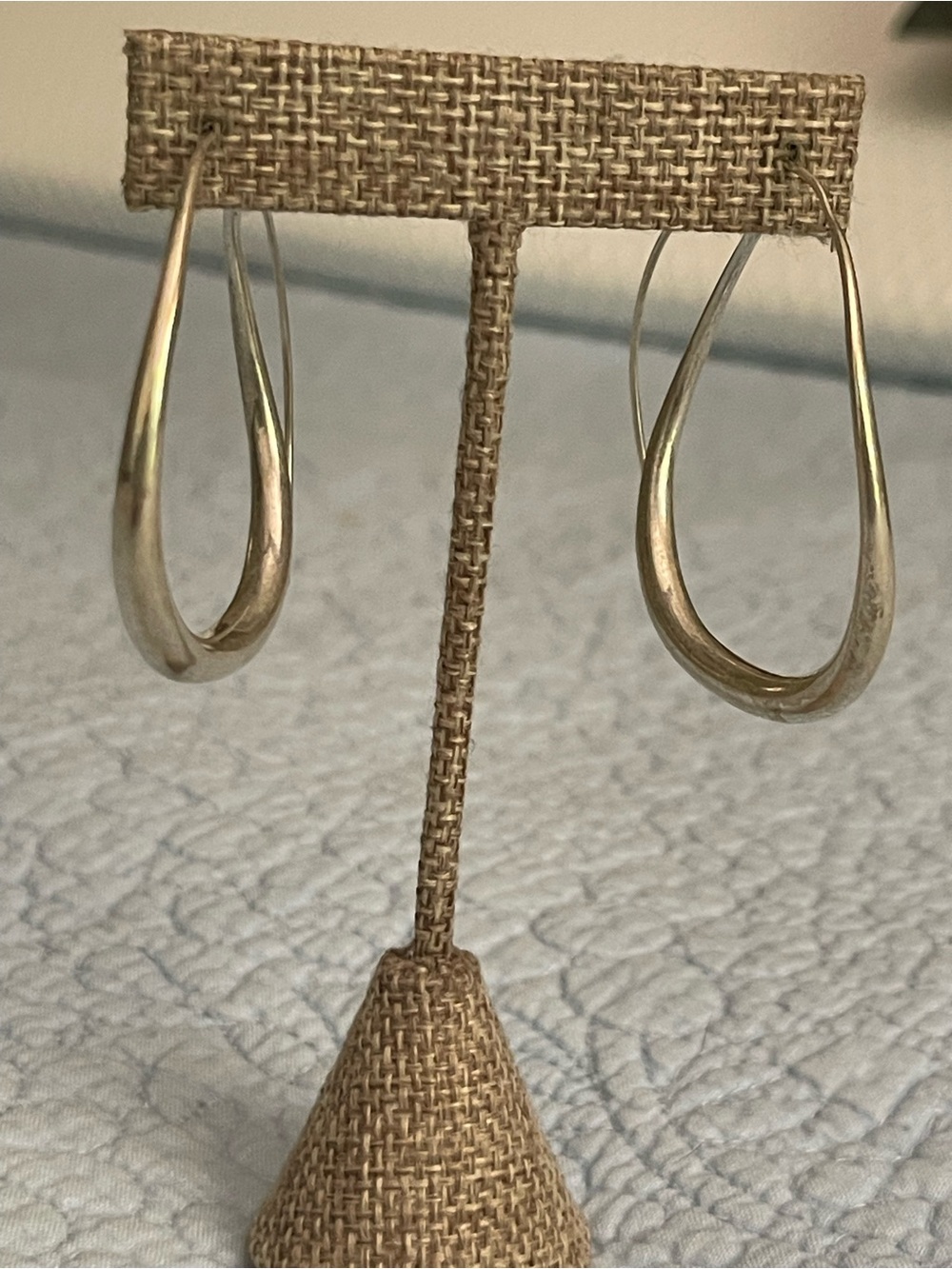 Sterling Silver Handmade Hoop Earrings - Sleek Women's Jewelry